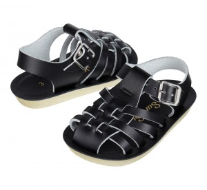 Kids' Salt Water Sailor Sandals Black | 36ZSXMRNV