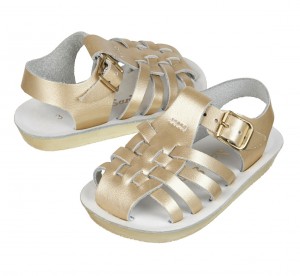 Kids' Salt Water Sailor Sandals Gold | 98OYEXAPI