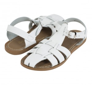 Kids' Salt Water Shark Original Sandals White | 40MINQDTA