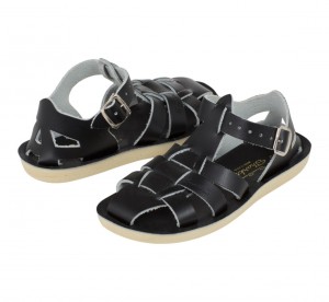 Kids' Salt Water Shark Sandals Black | 63TRCSPOX