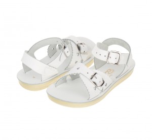 Kids' Salt Water Sweetheart Sandals White | 63ELMRJTZ