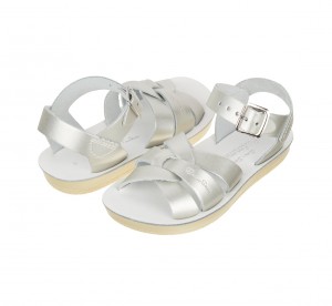 Kids' Salt Water Swimmer Sandals Silver | 42NCKUQFP