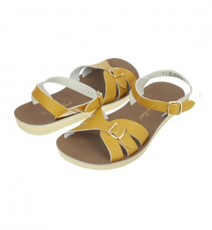 Women's Salt Water Boardwalk Sandals Mustard | 27CXILROS