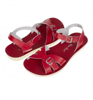 Women's Salt Water Boardwalk Sandals Red | 05YXPJNLE