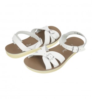 Women's Salt Water Boardwalk Sandals White | 52DRUKHIX