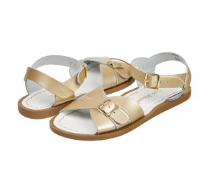 Women's Salt Water Classic Sandals Gold | 67AEGHZUY