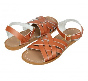 Women's Salt Water Retro Sandals Brown | 50UOSKBDN