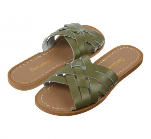 Women's Salt Water Retro Sandals Olive | 14HDICXVW