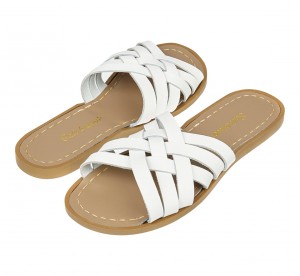 Women's Salt Water Retro Sandals White | 58JWAOPMG