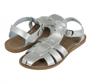 Women's Salt Water Shark Original Sandals Silver | 35FEOBLVK