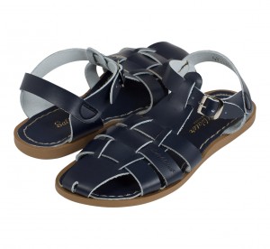 Women's Salt Water Shark Original Sandals Navy | 50BJTNSYR