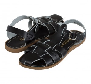 Women's Salt Water Shark Original Sandals Black | 56VSHIDBP