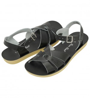 Women's Salt Water Swimmer Sandals Black | 52TYHMJXQ