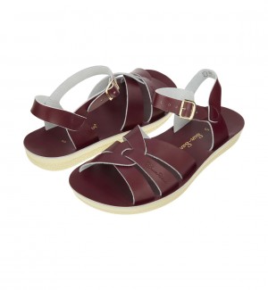 Women's Salt Water Swimmer Sandals Claret | 74AUFEGNC