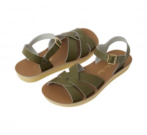 Women's Salt Water Swimmer Sandals Olive | 13EVAZDNQ