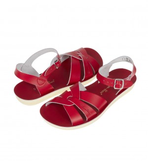 Women's Salt Water Swimmer Sandals Red | 03WEJGFLU