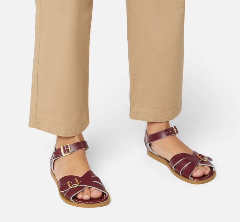 Kids' Salt Water Classic Sandals Claret | 81SXEBCDK