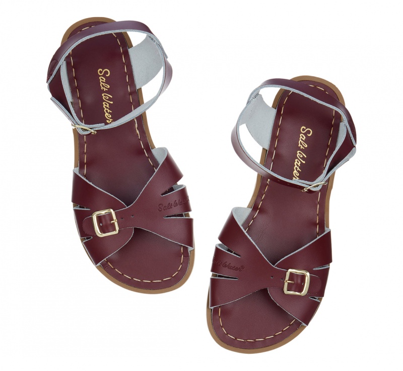 Kids' Salt Water Classic Sandals Claret | 81SXEBCDK