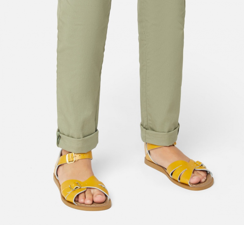 Kids' Salt Water Classic Sandals Mustard | 71HFVLWMN