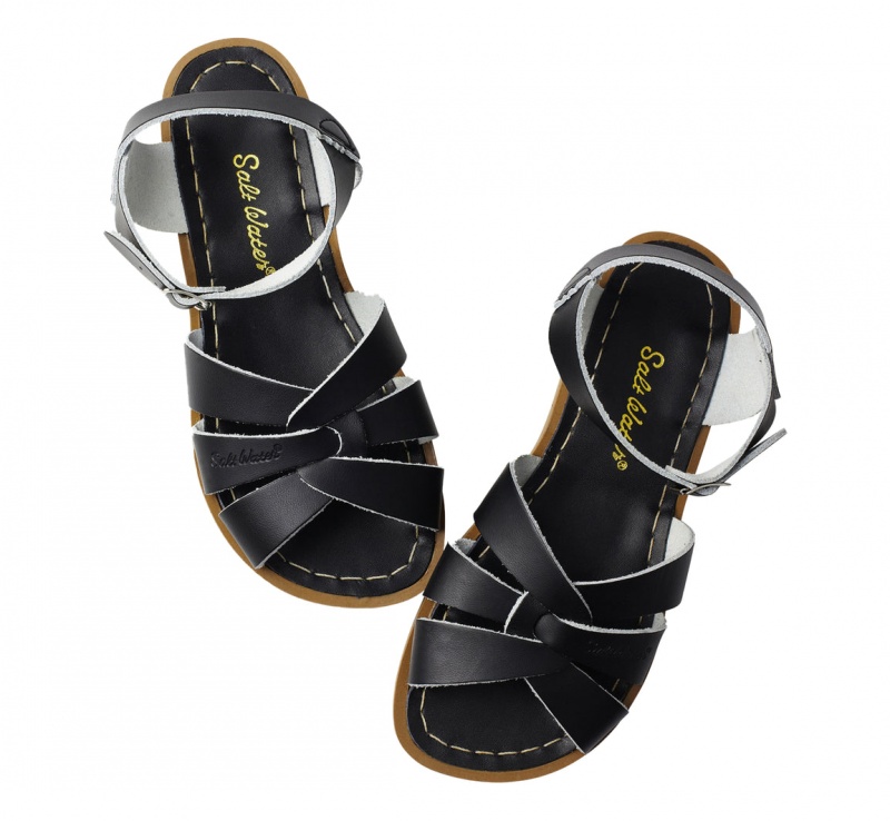 Kids' Salt Water Original Sandals Black | 98PIHBXNF