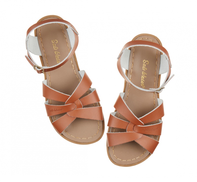 Kids' Salt Water Original Sandals Brown | 05CMWJABX