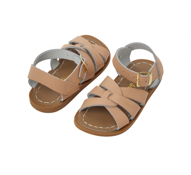 Kids\' Salt Water Original Sandals Khaki | 67HNFYRXI