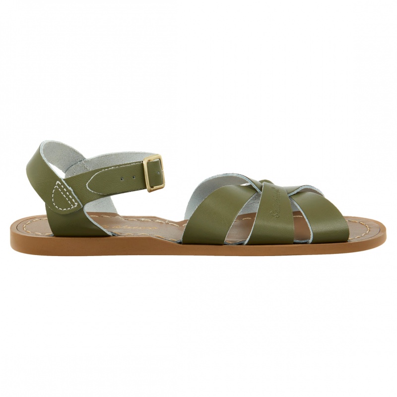 Kids' Salt Water Original Sandals Olive | 48FHCLGYX