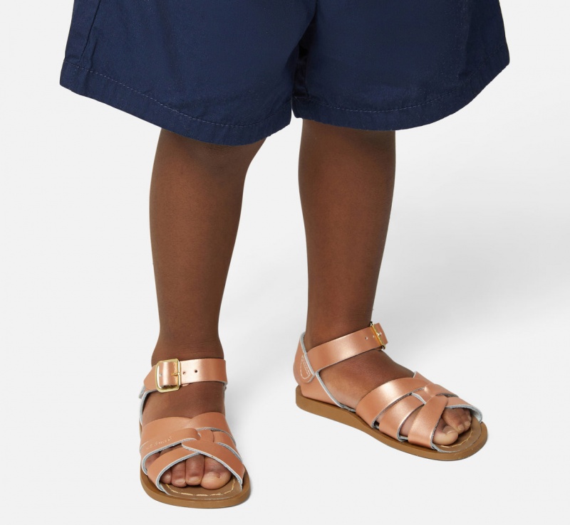 Kids' Salt Water Original Sandals Rose Gold | 95MXDLGYW