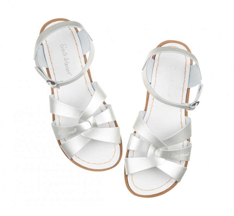 Kids' Salt Water Original Sandals Silver | 21NJSRUCG