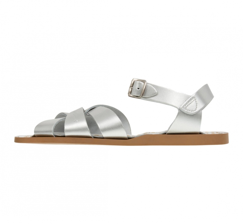 Kids' Salt Water Original Sandals Silver | 21NJSRUCG