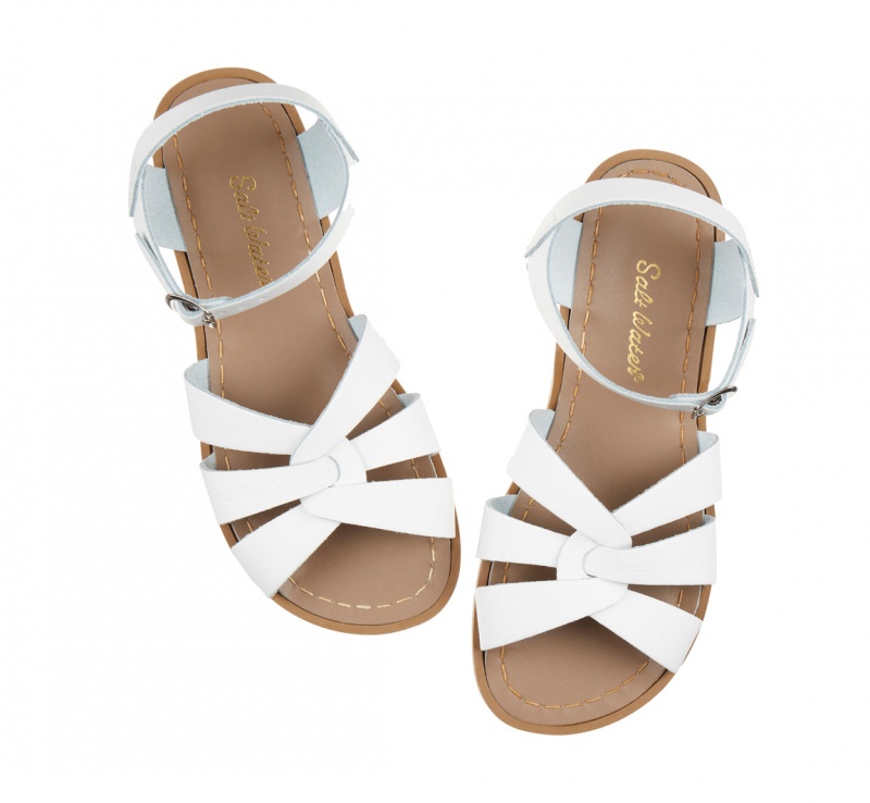 Kids' Salt Water Original Sandals White | 04IQEHTYG