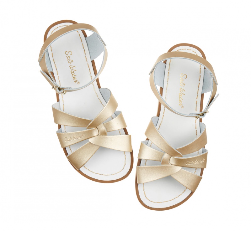 Kids' Salt Water Originals Sandals Gold | 29JKEXHYV