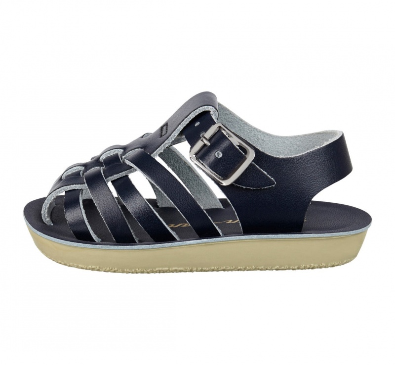 Kids' Salt Water Sailor Sandals Navy | 93JOQVYHK