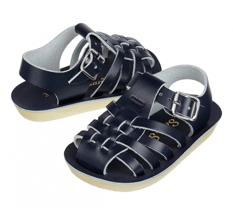 Kids' Salt Water Sailor Sandals Navy | 93JOQVYHK