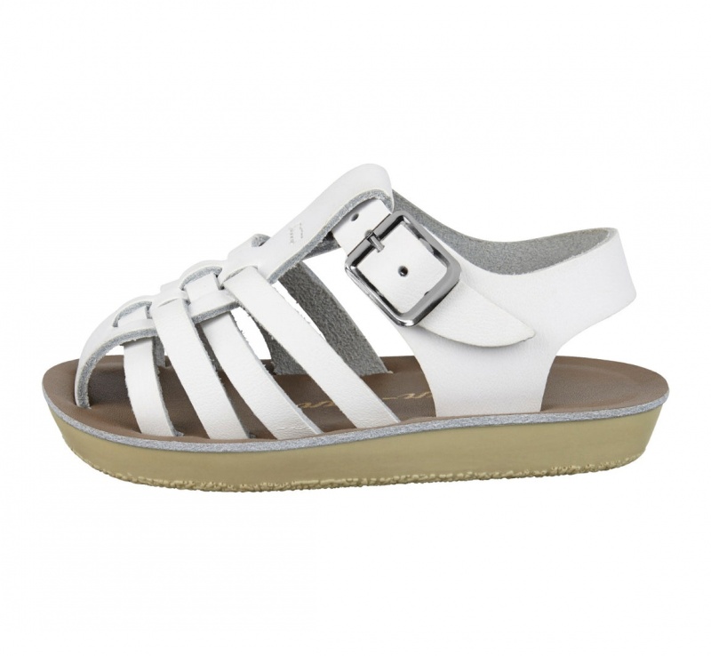 Kids' Salt Water Sailor Sandals White | 27MNCORXS