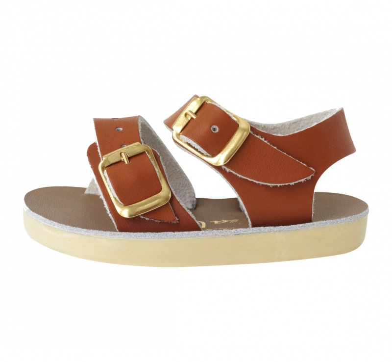 Kids' Salt Water Seawee Sandals Brown | 41SWDYLIM