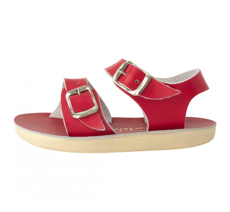 Kids' Salt Water Seawee Sandals Red | 91CADTMWZ