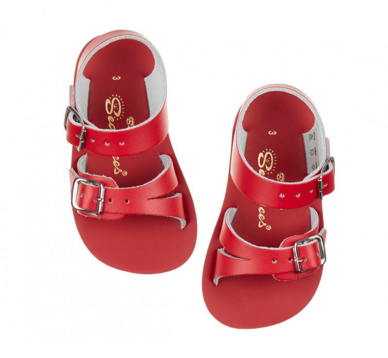 Kids' Salt Water Seawee Sandals Red | 91CADTMWZ