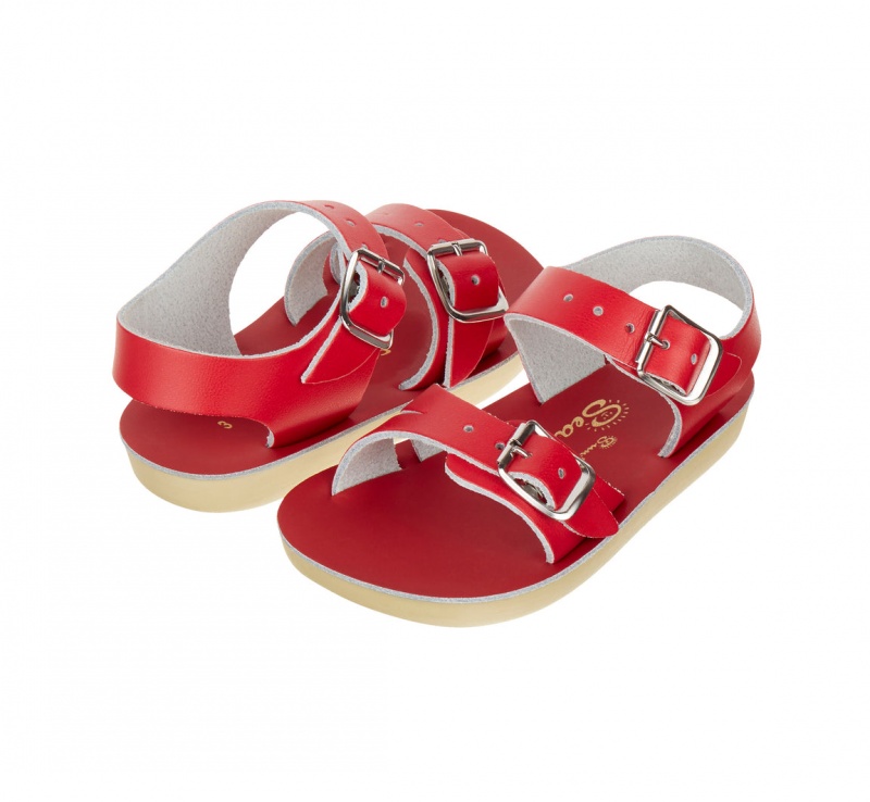 Kids\' Salt Water Seawee Sandals Red | 91CADTMWZ