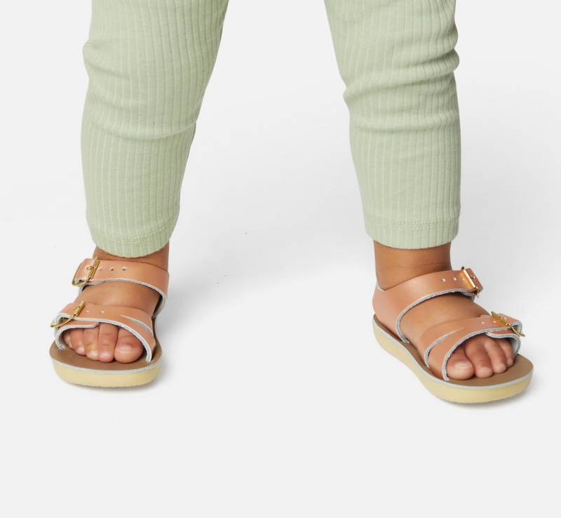 Kids' Salt Water Seawee Sandals Rose Gold | 80RDITYMA