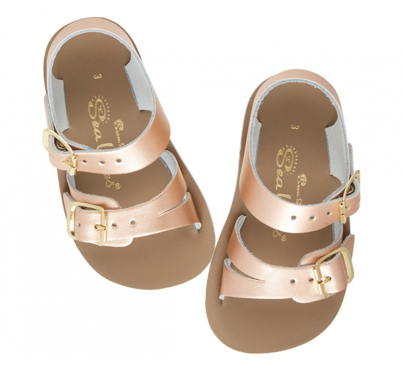 Kids' Salt Water Seawee Sandals Rose Gold | 80RDITYMA