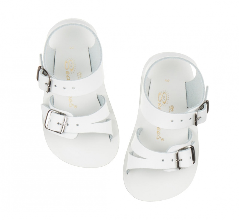 Kids' Salt Water Seawee Sandals White | 34LSHBXWF