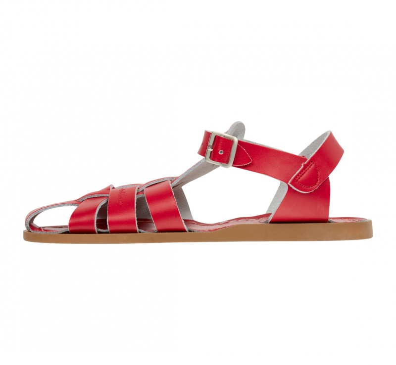 Kids' Salt Water Shark Original Sandals Red | 58KOPRELI