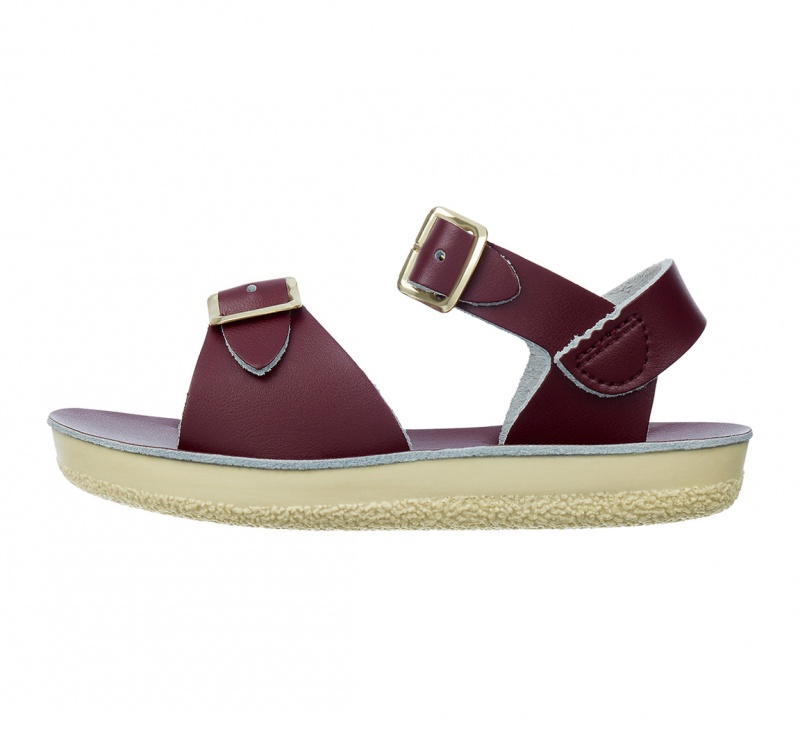 Kids' Salt Water Surfer Sandals Claret | 84EJRFCBL