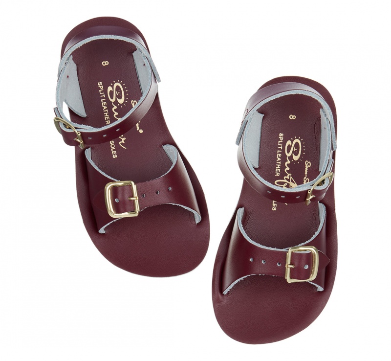 Kids' Salt Water Surfer Sandals Claret | 84EJRFCBL