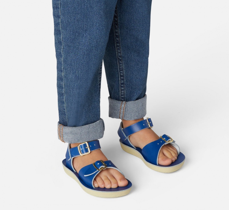 Kids' Salt Water Surfer Sandals Deep Blue | 75YNORPLJ