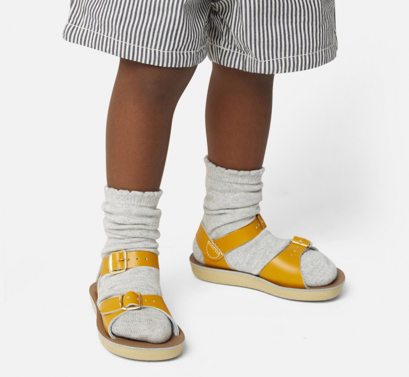 Kids' Salt Water Surfer Sandals Mustard | 36TWYUVEH