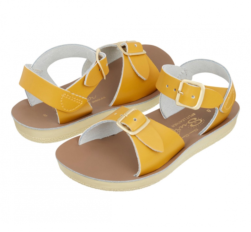 Kids\' Salt Water Surfer Sandals Mustard | 36TWYUVEH