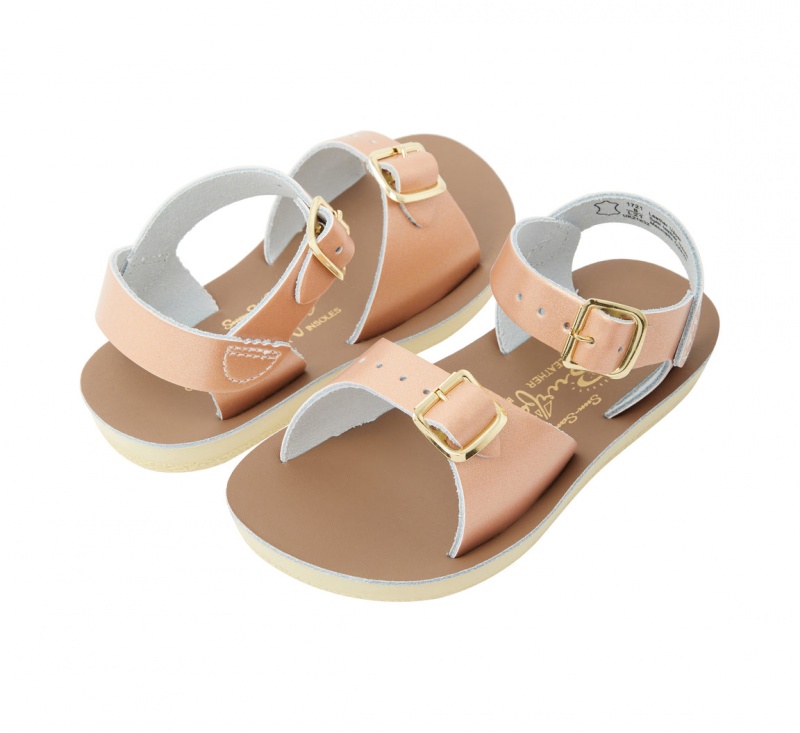 Kids\' Salt Water Surfer Sandals Rose Gold | 08JYVUSDI