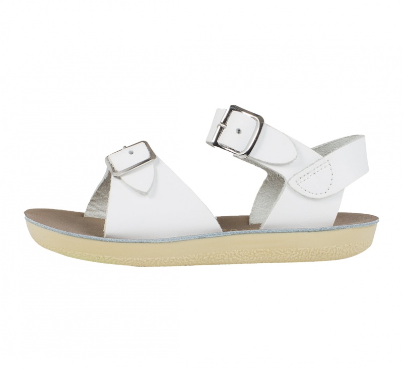 Kids' Salt Water Surfer Sandals White | 91FJXHLED